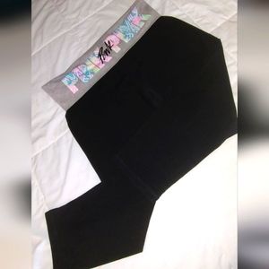 PINK Foldover Waist Yoga Capri pants
